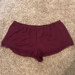 Victoria’s Secret silk shorts.